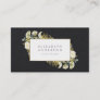Premium Black Elegant Gold Wildflower Corporate Business Card