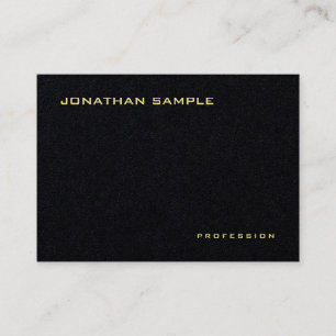 Premium Black Elegant Modern Template Gold Text Business Card
