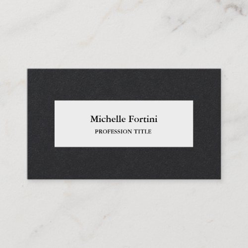 Premium Black Elegant Plain Minimalist Business Card