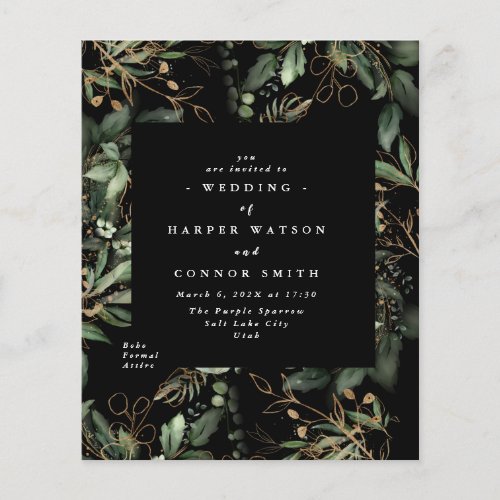 Premium Black Gold Budget Eucalyptus ECO INVITE