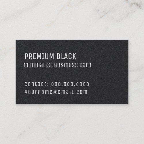 premium black minimalist elegant business card
