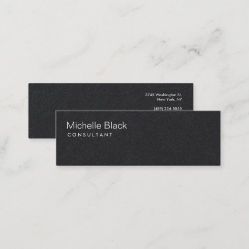Premium Black Modern Consultant Minimalist Mini Business Card