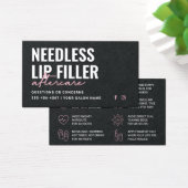 Premium Black Needles Lips Filler Aftercare Card (Desk)