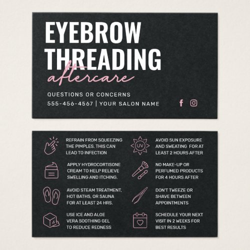 Premium Black Pink Eyebrow Threading Aftercare 