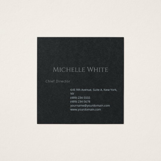 Premium Black Plain Elegant Professional Modern (Front)