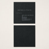 Premium Black Plain Elegant Professional Modern (Front & Back)