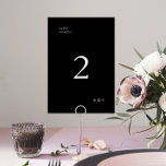 Premium Black Simple Plain Modern Wedding Table Number<br><div class="desc">Premium Black Simple Plain Modern Wedding Table Number</div>