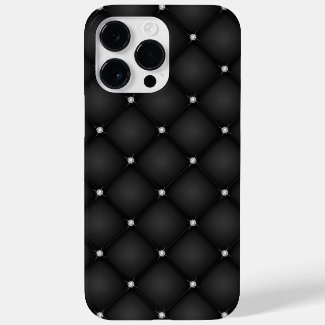 Premium Black Square Pattern Case-Mate iPhone Case (Back)