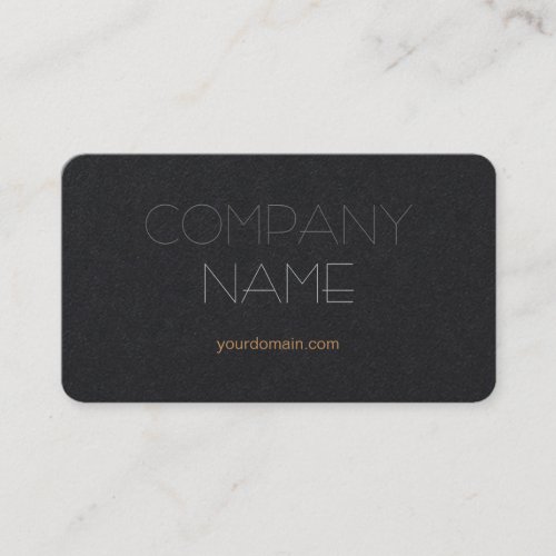 Premium Black Trendy Stylish Company Name Business Card