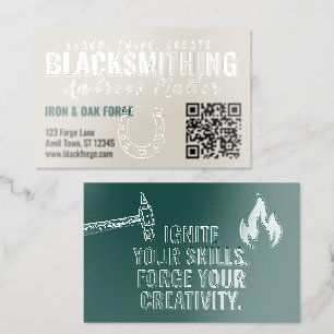 Premium Blacksmith  Raised Spot UV Business Card