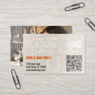 Premium Blacksmith  Raised Spot UV Business Card