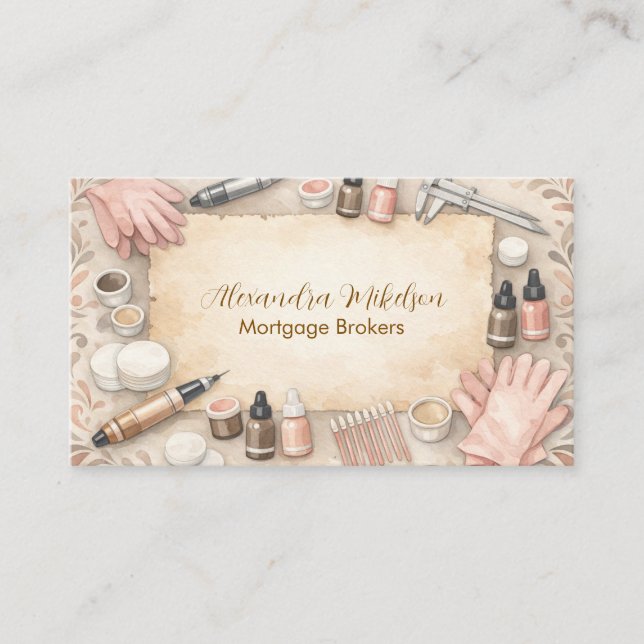 Premium Brows Beauty Business Card (Front)