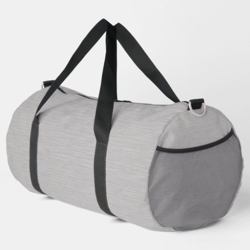Premium Brushed Silver Metal Texture Classic Duffle Bag