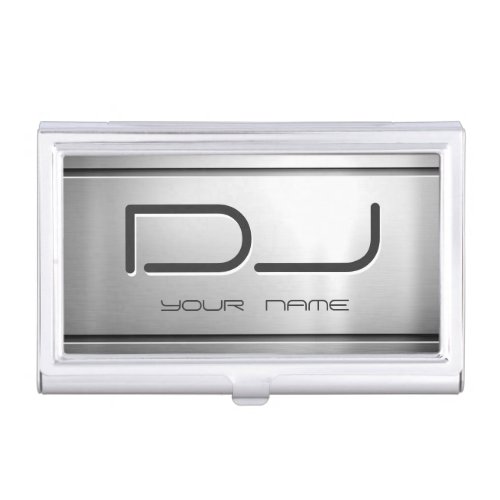 Music DJ Personalized High-Quality All-Metal Construction Business Card Holder