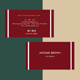 Premium Burgundy Gold Business Card Set