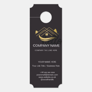 Premium Business Logo Door Hanger Luxury Custom