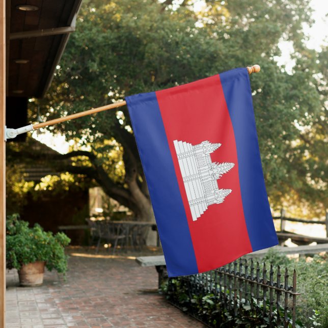 Premium Cambodia National Flag - Angkor Wat (In SItu)