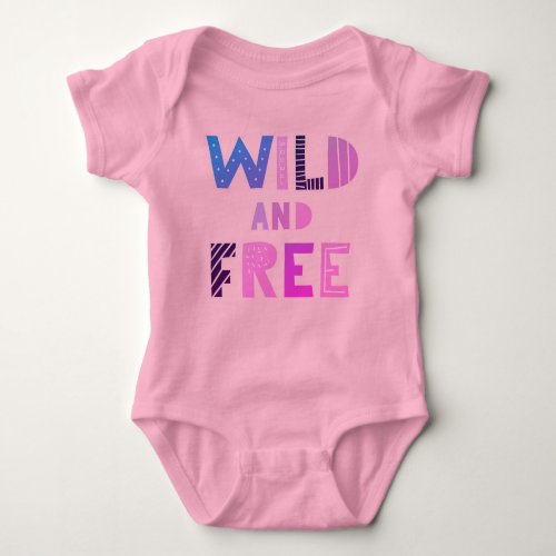 Premium Celebration Wild And Free Birthday Pink Baby Bodysuit