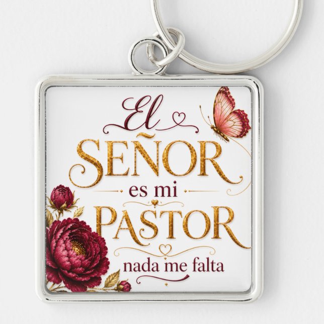 Premium Christian Keychain – El Señor es mi Pastor (Front)