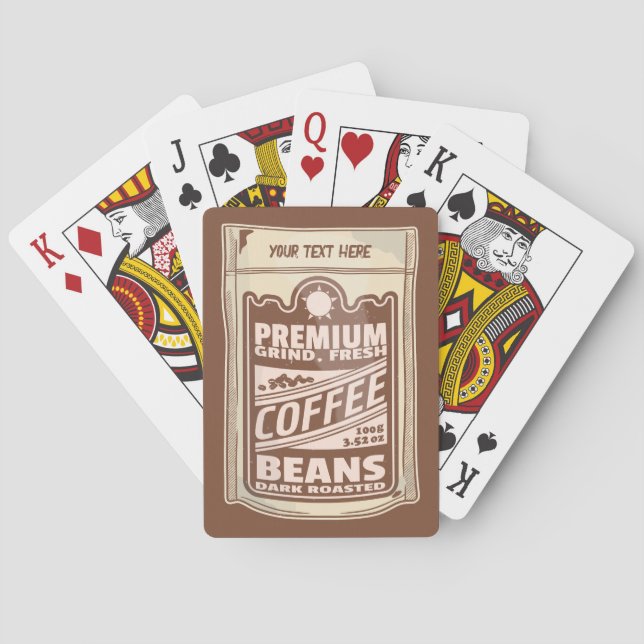 Premium coffee beans food poster cafe Barista Poker Cards (Back)