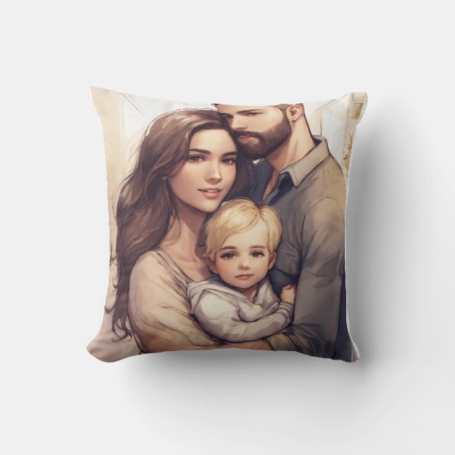 "Premium Comfort Gel Pillow" Throw Pillow (Front)