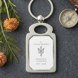 Premium Customizable In Loving Memory Butterfly Keychain