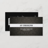Premium Damask Black and Gold Business Card (Front/Back)
