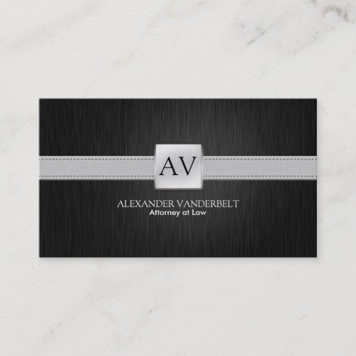 Premium Elegant Black and Silver Business Card
