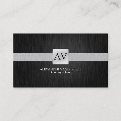 Customizable Premium Elegant Black and Silver Business Card