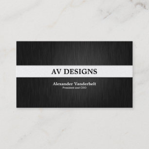 Premium Elegant Black and Silver Business Card