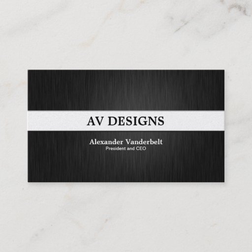 Customizable Premium Elegant Black and Silver Business Card