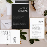 Premium Elegant | Editable Names Wedding Invitation<br><div class="desc">Celebrate the timeless beauty of love with my exquisite Premium Classic Modern Elegant Names / Monogram Black & White Wedding Collection. Elevate your special day to a new level of sophistication and charm, as you embark on your journey together as a couple. At Phrosne Ras Design Zazzle, we understand that...</div>