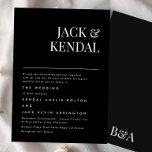 Premium Elegant | Editable Names Wedding Invitation<br><div class="desc">Celebrate the timeless beauty of love with my exquisite Premium Classic Modern Elegant Names / Monogram Black & White Wedding Collection. Elevate your special day to a new level of sophistication and charm, as you embark on your journey together as a couple. At Phrosne Ras Design Zazzle, we understand that...</div>