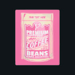 Premium espresso coffee beans pink food pop art<br><div class="desc">An illustration of a packet of ground coffee beans ready for espresso. This cafe / barista themed design is part of my food pop art collection. In the style of a retro food advertising poster. A design for coffee lovers</div>