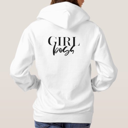 Premium Girl Boss  Black Text Modern Ultra Hoodie