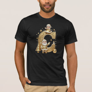 Premium Gold C Santa Men's Holiday Tee