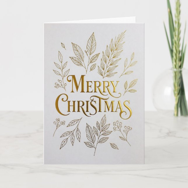 Premium Gold Foil Holiday Card (Front)