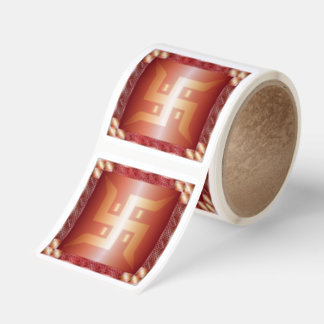 Premium Gold Hindu Swastik Sticke Square Sticker