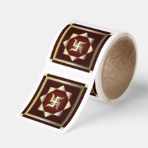 Premium Gold Swastik Diwali Sticker