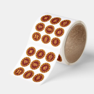 Premium Golden Hindu Symbols Collection Square Sticker