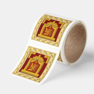 Premium Golden Temple Swastik Sticker