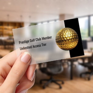 Premium Golf Club Membership Cards Clear Business Cards
