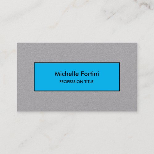 Premium Grey Blue Elegant Plain Minimalist Business Card