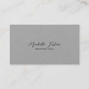 Premium Grey Elegant Plain Minimalist Business Card