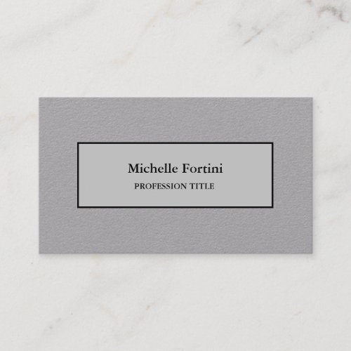 Premium Grey Elegant Plain Minimalist Business Card