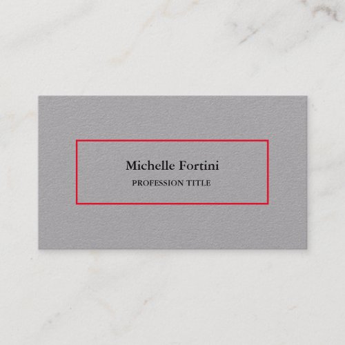 Premium Grey Elegant Plain Minimalist  Business Card