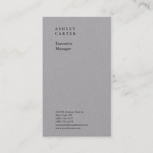 Premium grey elegant white minimalist modern business card