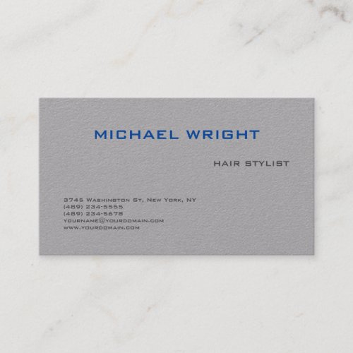 Premium Grey Modern Plain Simple Minimalist Business Card