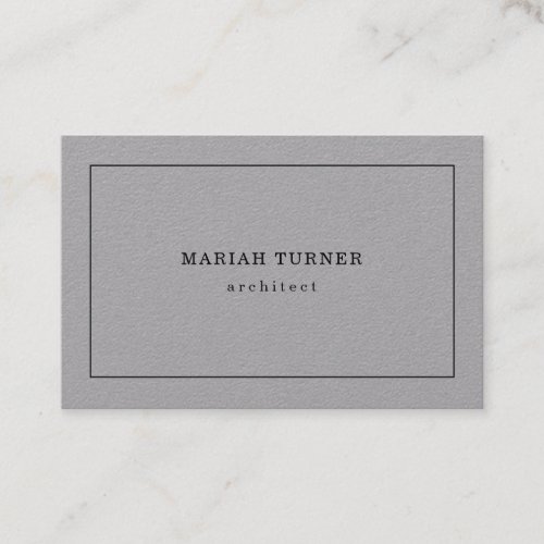 Premium Grey Plain Elegant Minimalist Modern Business Card
