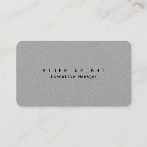 Premium Grey Trendy Stylish Modern Minimalist Business Card